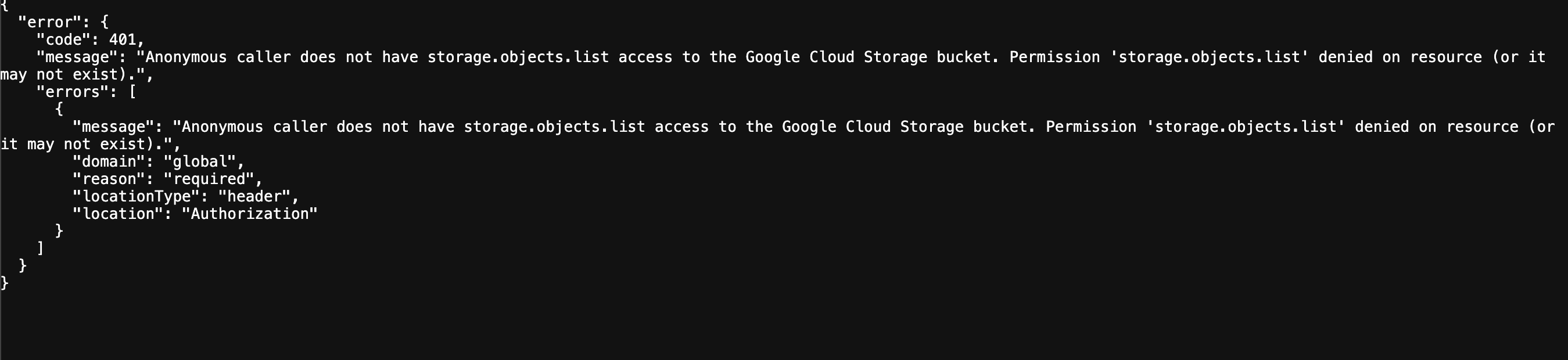 flag1 list objects in prod bucket