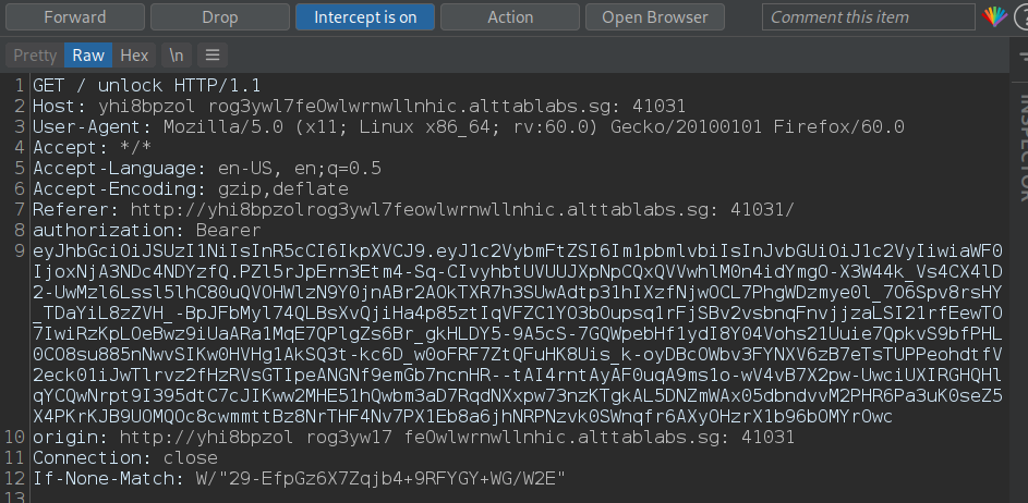 Login request